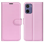 For Motorola Moto E15 4G Case Litchi Texture Shockproof Leather Wallet Phone Cover