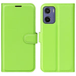 For Motorola Moto E15 4G Case Litchi Texture Shockproof Leather Wallet Phone Cover