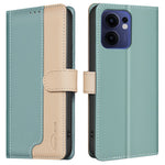 BINFEN COLOR BF33 för Oppo Reno13 F 5G (Reno 13 FS 5G) / 4G Läderfodral Skarvningsfärg RFID-blockering