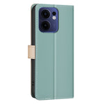 BINFEN COLOR BF33 för Oppo Reno13 F 5G (Reno 13 FS 5G) / 4G Läderfodral Skarvningsfärg RFID-blockering