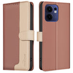 BINFEN COLOR BF33 för Oppo Reno13 F 5G (Reno 13 FS 5G) / 4G Läderfodral Skarvningsfärg RFID-blockering