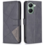 BINFEN COLOR For Xiaomi Poco X7 Pro 5G / Redmi Turbo 4 5G Phone Cases Wallet Stand Geometry Imprint Leather Cover