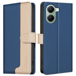 BINFEN COLOR BF33 Phone Case for Xiaomi Poco X7 Pro 5G / Redmi Turbo 4 5G Leather Cover Splicing Color RFID Blocking
