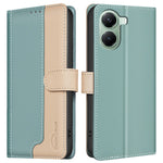 BINFEN COLOR BF33 Phone Case for Xiaomi Poco X7 Pro 5G / Redmi Turbo 4 5G Leather Cover Splicing Color RFID Blocking