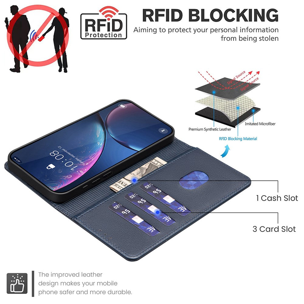 BINFEN COLOR BF32 Phone Cover for Xiaomi Poco X7 Pro 5G / Redmi Turbo 4 5G Leather Case Wallet RFID Blocking