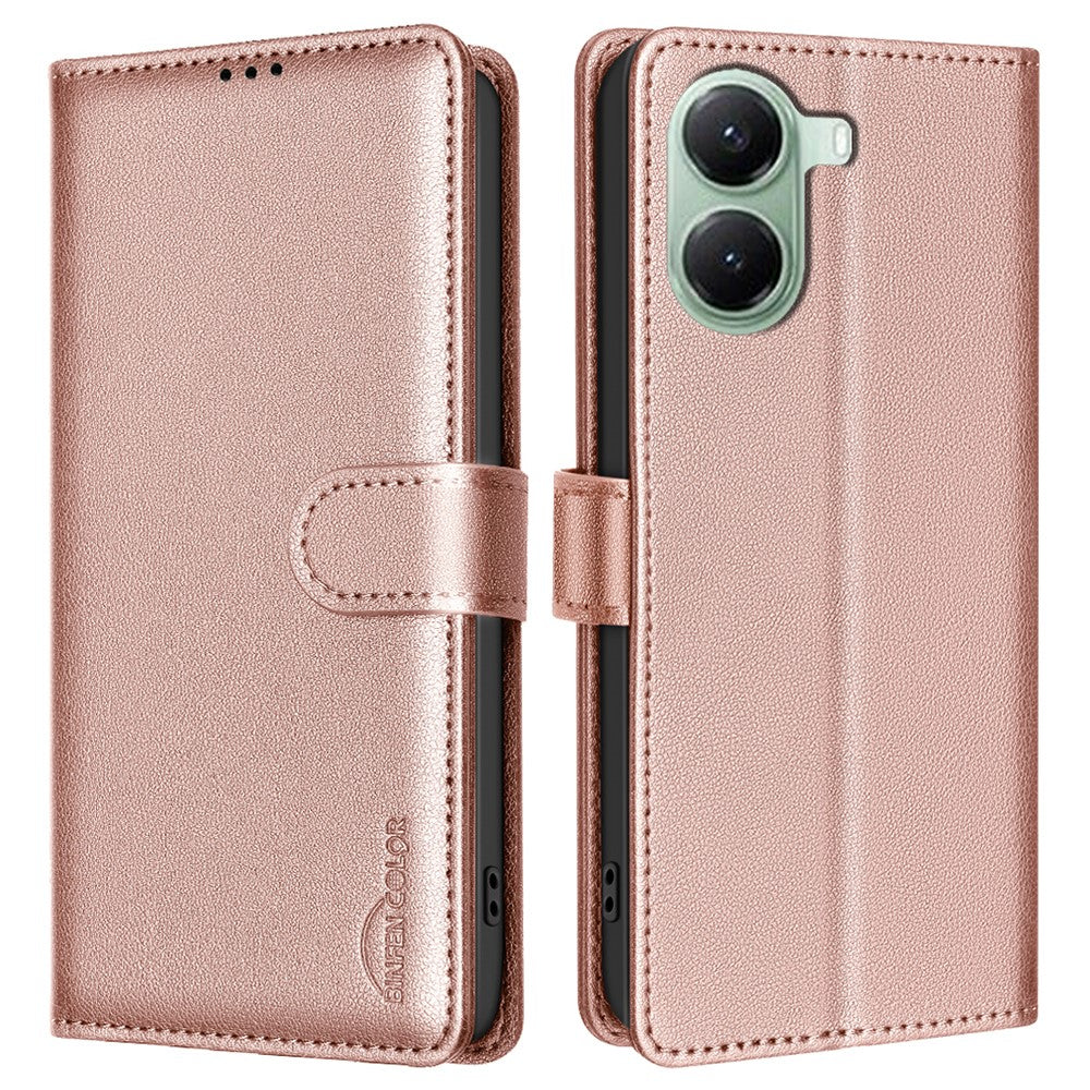 BINFEN COLOR BF32 Phone Cover for Xiaomi Poco X7 Pro 5G / Redmi Turbo 4 5G Leather Case Wallet RFID Blocking
