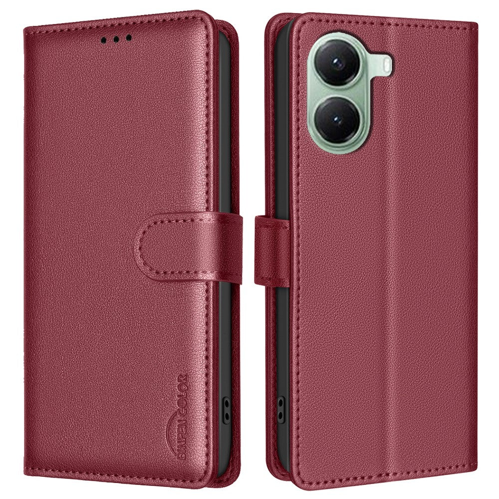 BINFEN COLOR BF32 Phone Cover for Xiaomi Poco X7 Pro 5G / Redmi Turbo 4 5G Leather Case Wallet RFID Blocking