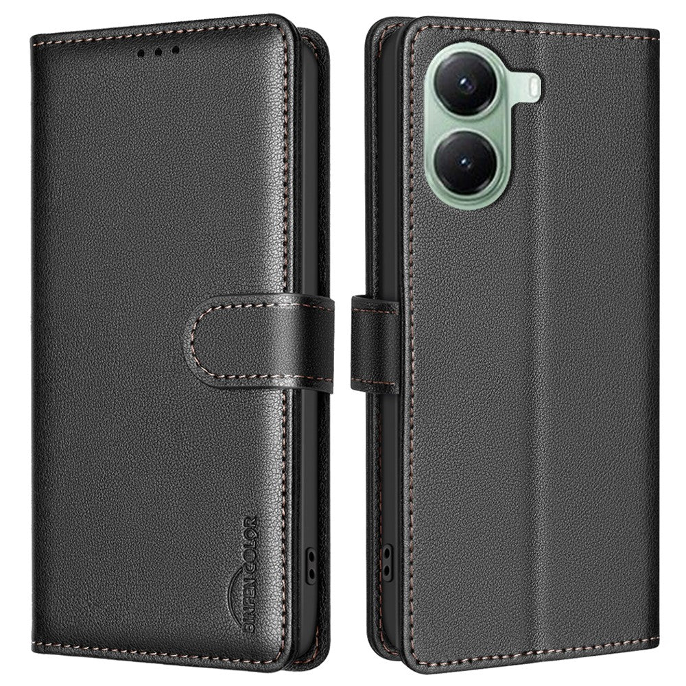 BINFEN COLOR BF32 Phone Cover for Xiaomi Poco X7 Pro 5G / Redmi Turbo 4 5G Leather Case Wallet RFID Blocking