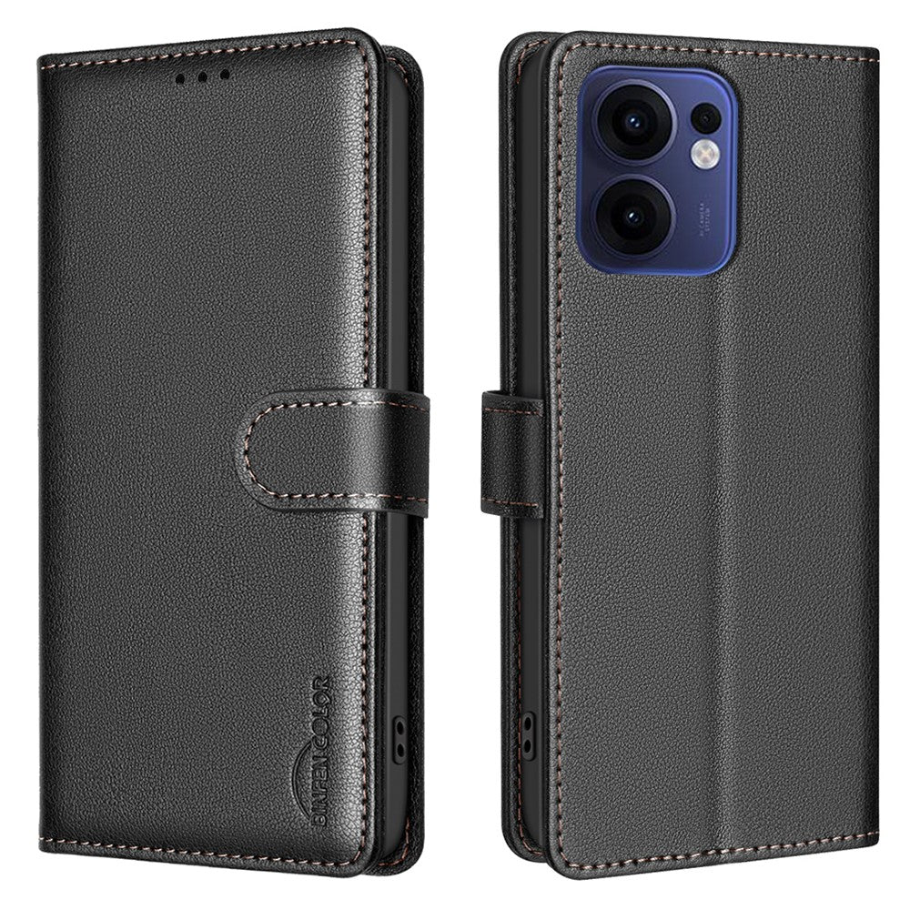 BINFEN COLOR BF32 För Oppo Reno13 F 5G (Reno 13 FS 5G) / 4G Läderfodral Plånbok RFID-blockerande mobilskal