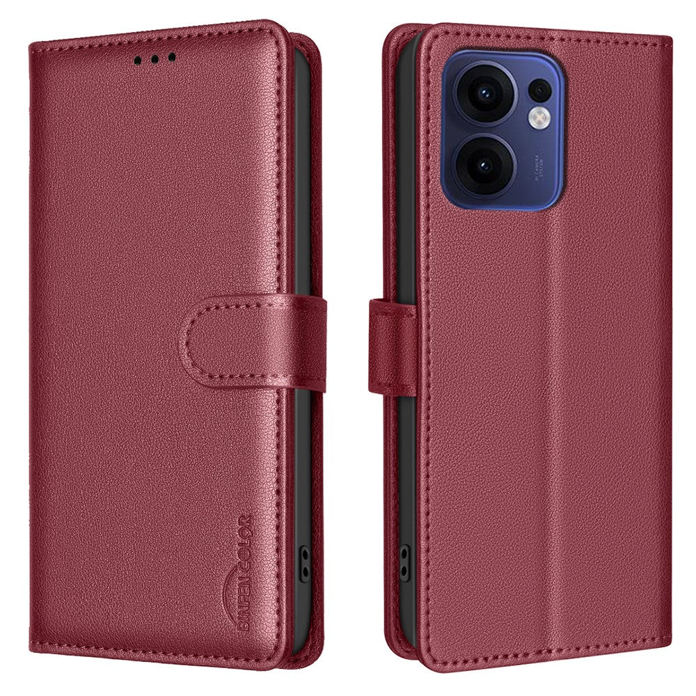 BINFEN COLOR BF32 För Oppo Reno13 F 5G (Reno 13 FS 5G) / 4G Läderfodral Plånbok RFID-blockerande mobilskal