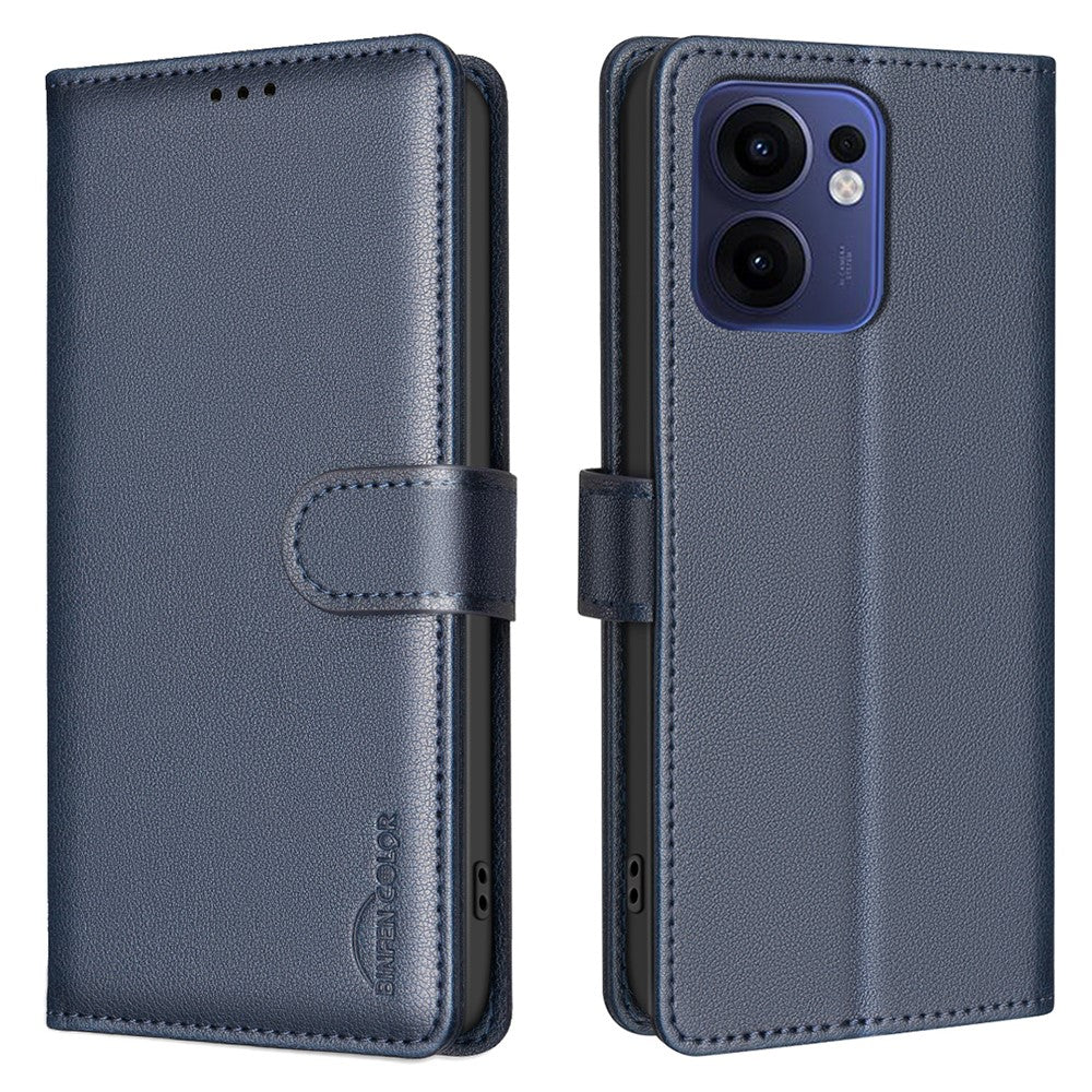 BINFEN COLOR BF32 För Oppo Reno13 F 5G (Reno 13 FS 5G) / 4G Läderfodral Plånbok RFID-blockerande mobilskal