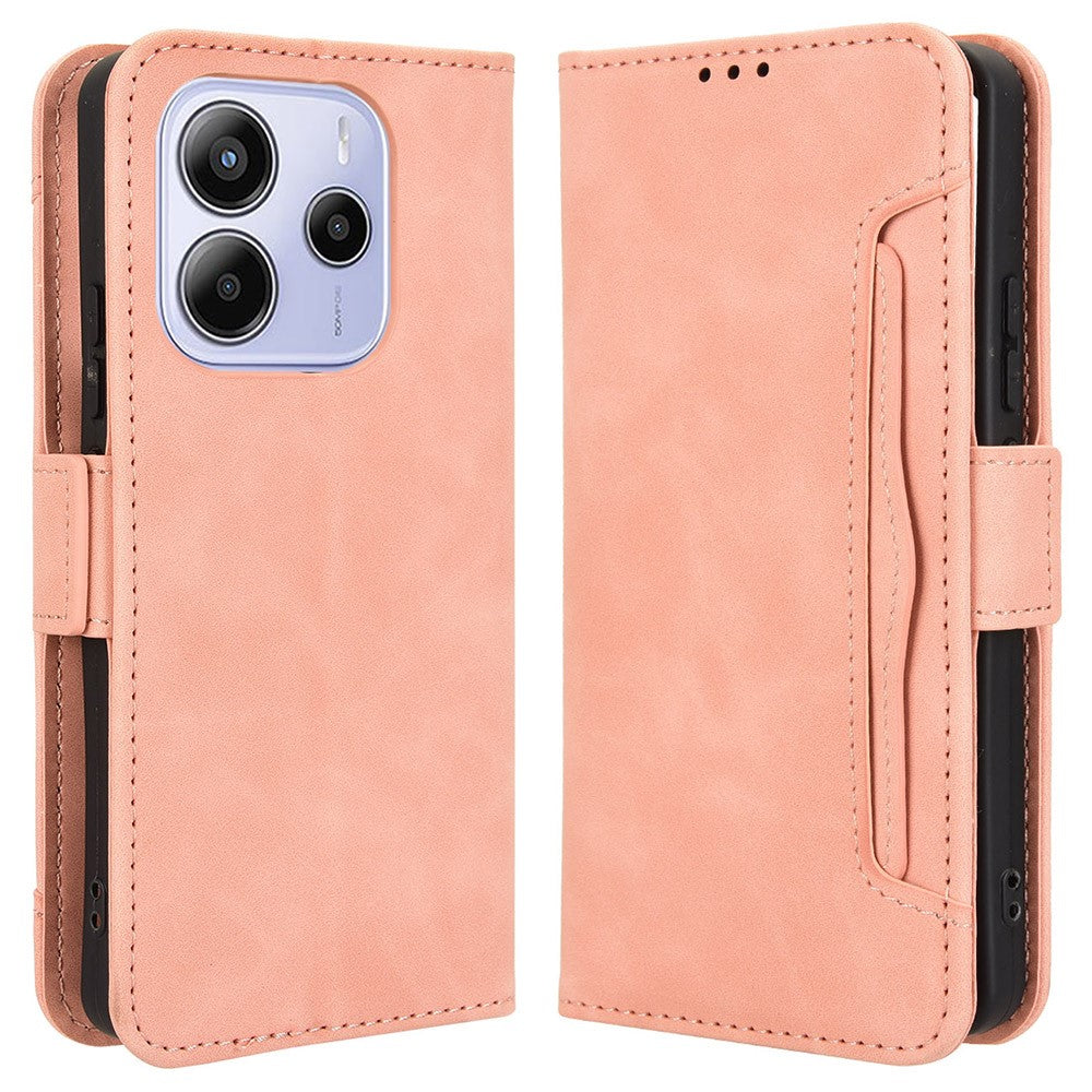 Xiaomi Redmi Note 14 4G (163,25 mm) Läderfodral mobilplånboksfodral med flera kortfack