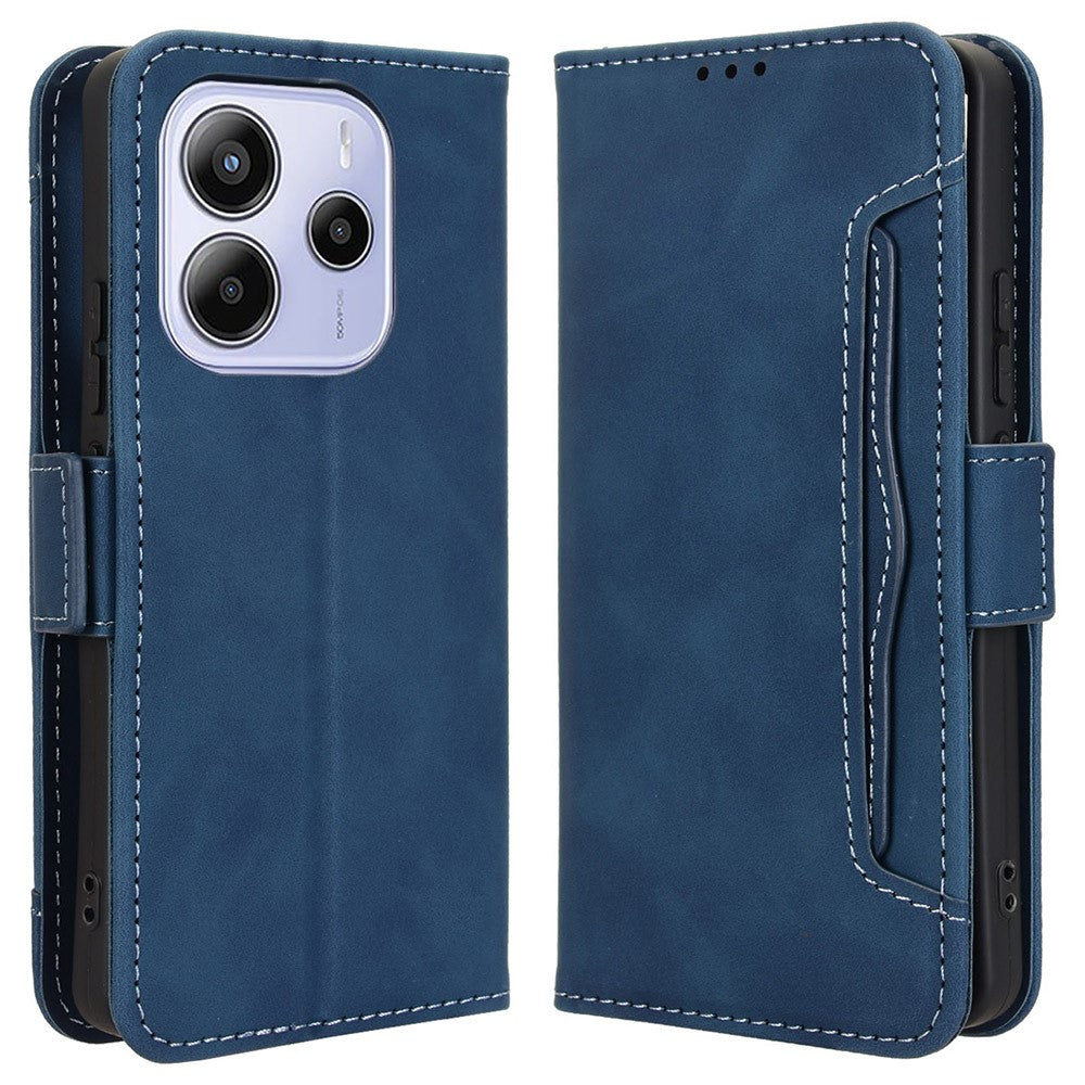 Xiaomi Redmi Note 14 4G (163,25 mm) Läderfodral mobilplånboksfodral med flera kortfack