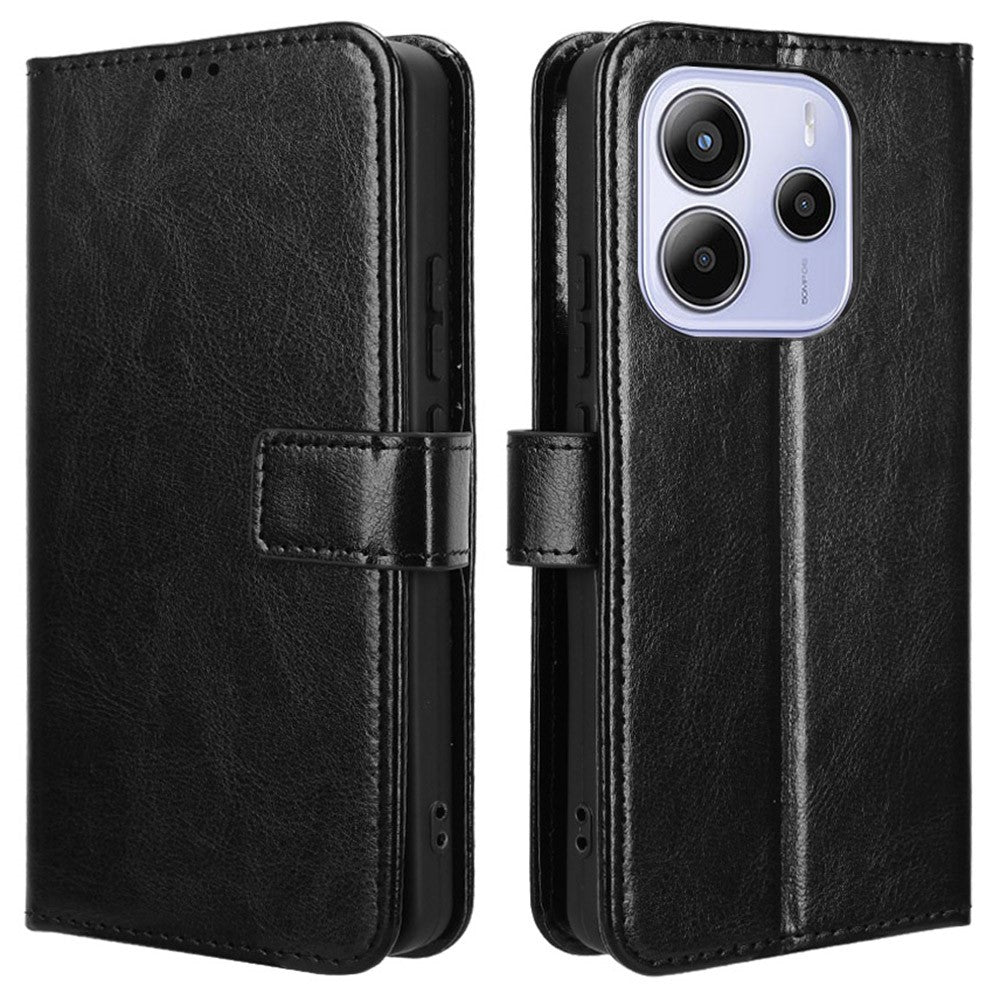 Xiaomi Redmi Note 14 4G (163.25mm) Fodral Crazy Horse Texture PU Läder mobil Plånboksfodral
