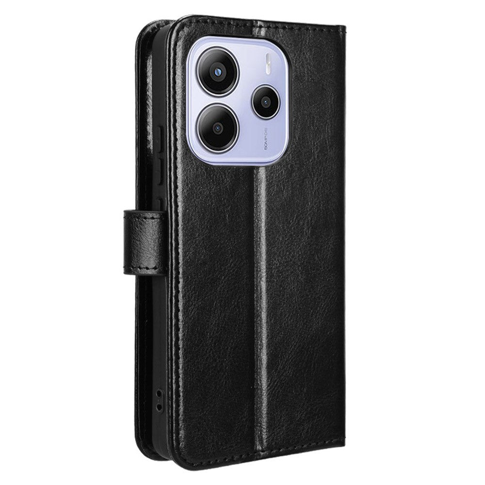 For Xiaomi Redmi Note 14 4G (163.25mm) Case Crazy Horse Texture PU Leather Phone Wallet Cover