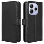For Xiaomi Redmi Note 14 4G (163.25mm) Case PU Leather Diamond Texture Wallet Phone Cover
