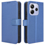 For Xiaomi Redmi Note 14 4G (163.25mm) Case PU Leather Diamond Texture Wallet Phone Cover