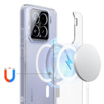 For Xiaomi 15 Clear Case TPU + Acrylic Magnetic Phone Cover