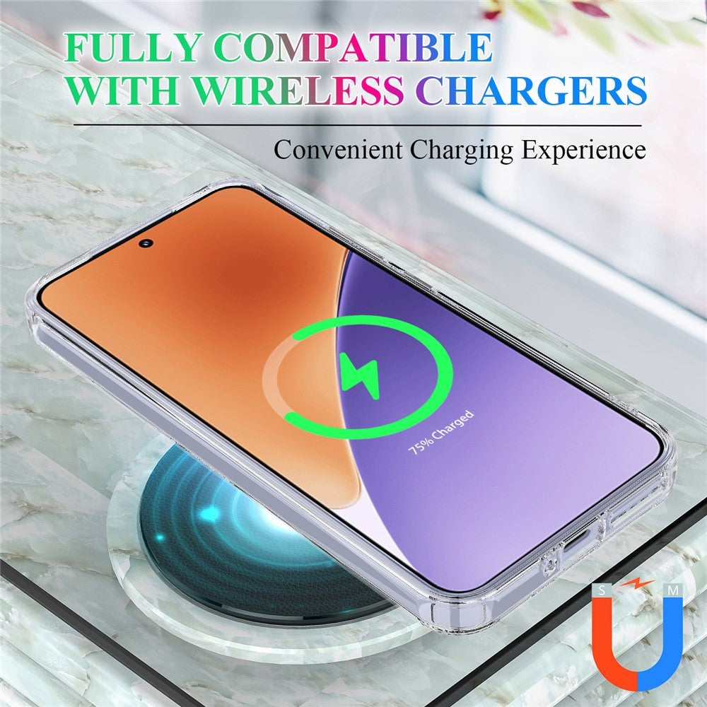 For Xiaomi 15 Clear Case TPU + Acrylic Magnetic Phone Cover