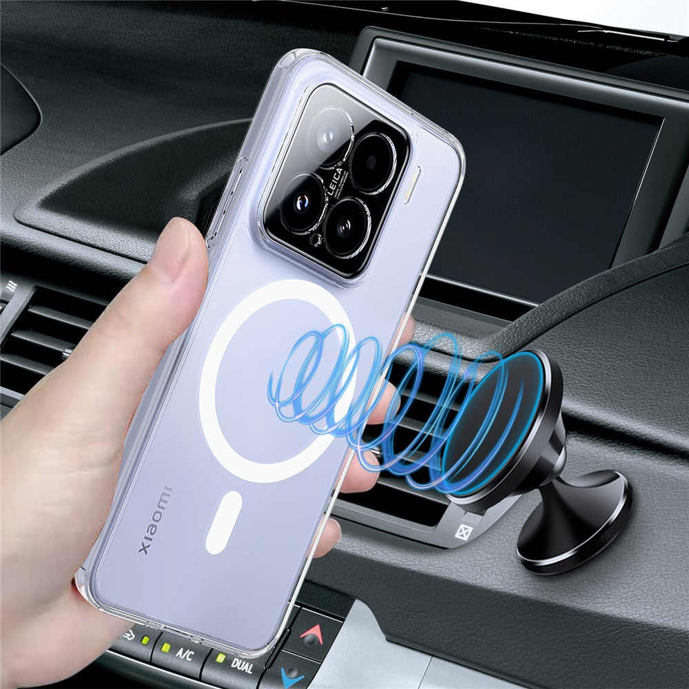 For Xiaomi 15 Clear Case TPU + Acrylic Magnetic Phone Cover