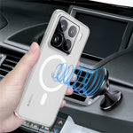 For Xiaomi 15 Pro Clear Magnetic Case TPU + Acrylic Magnetic Phone Cover