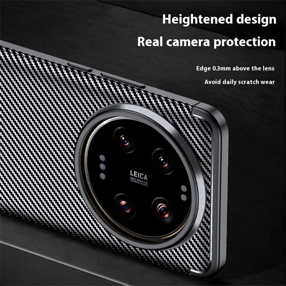 For Xiaomi 15 Ultra Case Carbon Fiber Texture TPU Phone Cover Heat Dissipation