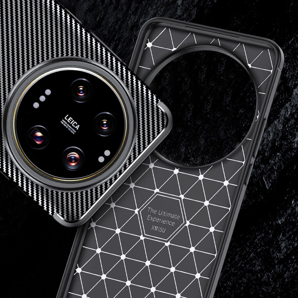 For Xiaomi 15 Ultra Case Carbon Fiber Texture TPU Phone Cover Heat Dissipation