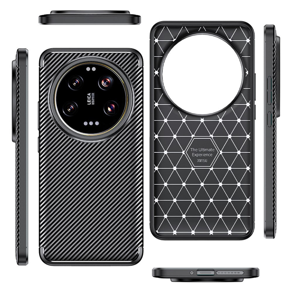 For Xiaomi 15 Ultra Case Carbon Fiber Texture TPU Phone Cover Heat Dissipation
