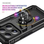 Xiaomi 15 Pro-skal PC + TPU-mobilskal med roterande ringstativ