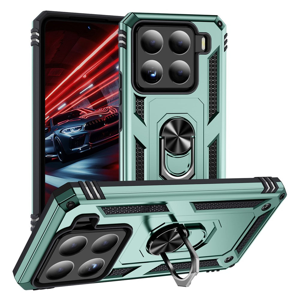 Xiaomi 15 Pro-skal PC + TPU-mobilskal med roterande ringstativ