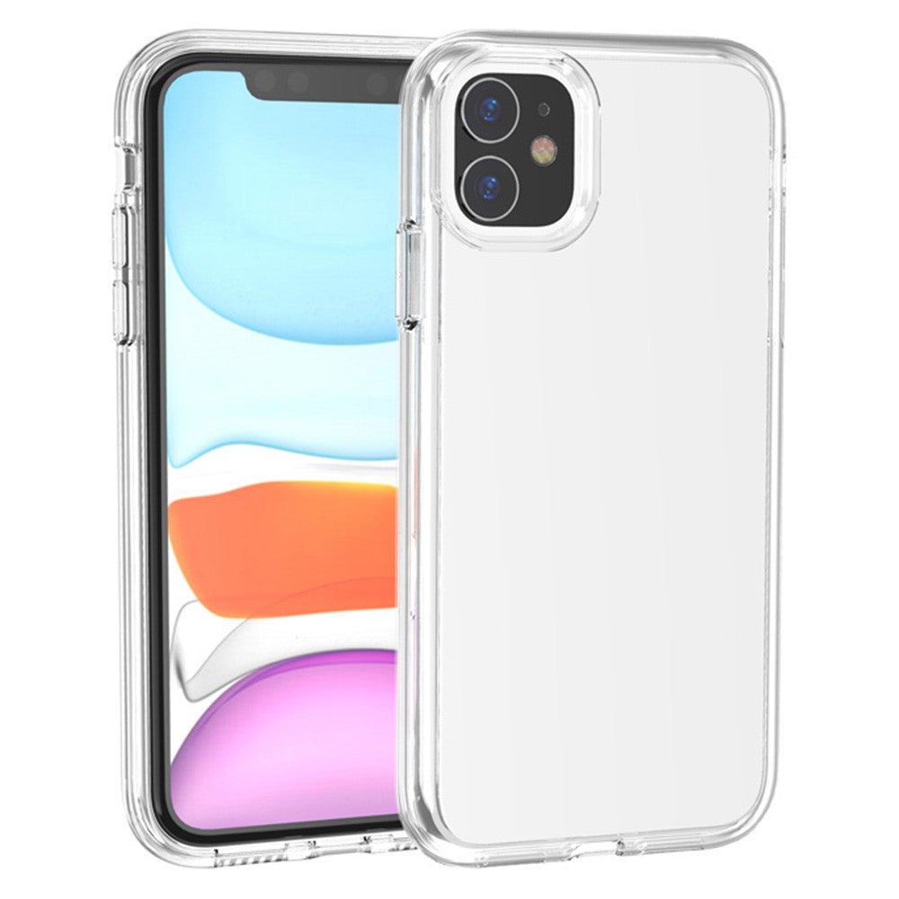 Til iPhone 11 cover PC + TPU Stødabsorberende Gennemsigtigt Telefoncover