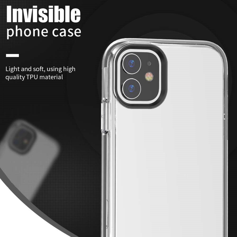 Til iPhone 11 cover PC + TPU Stødabsorberende Gennemsigtigt Telefoncover