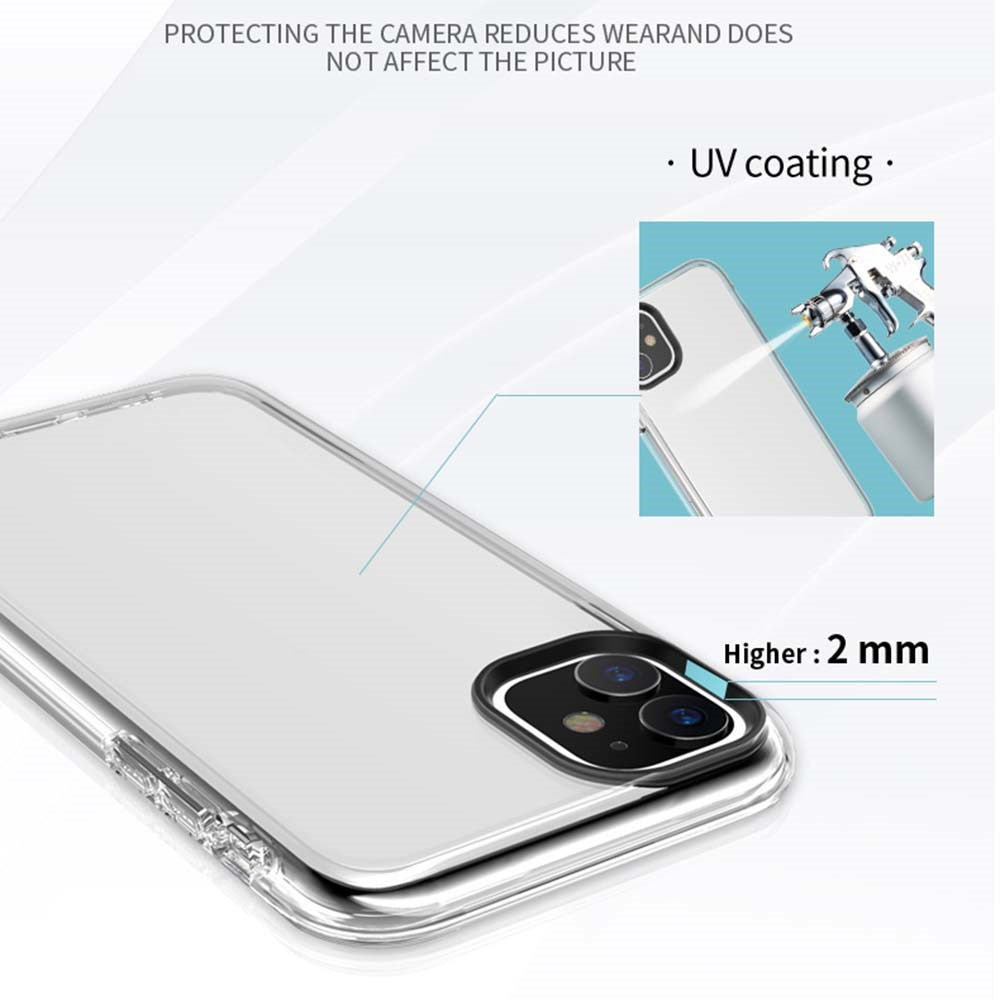 Til iPhone 11 cover PC + TPU Stødabsorberende Gennemsigtigt Telefoncover