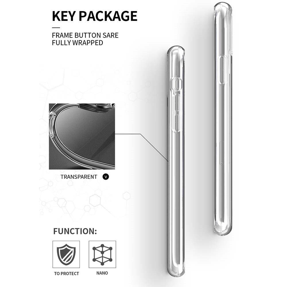 Til iPhone 11 cover PC + TPU Stødabsorberende Gennemsigtigt Telefoncover
