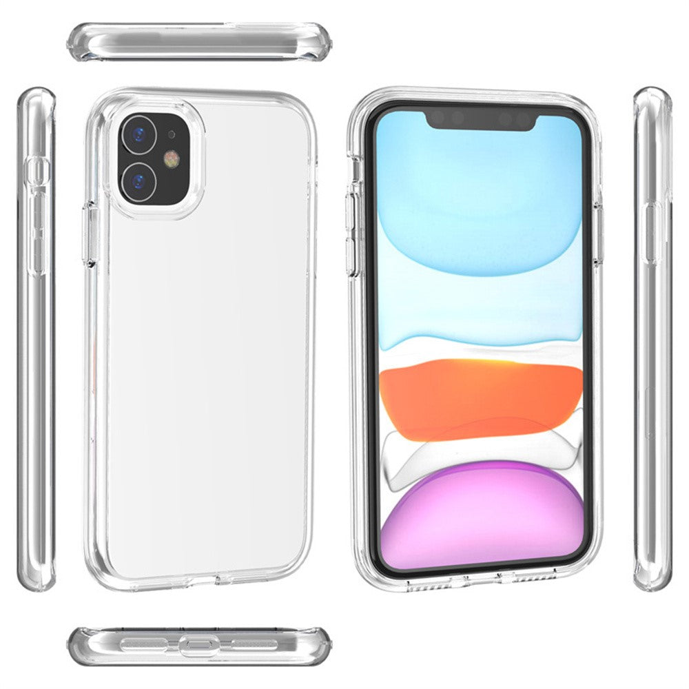 Til iPhone 11 cover PC + TPU Stødabsorberende Gennemsigtigt Telefoncover
