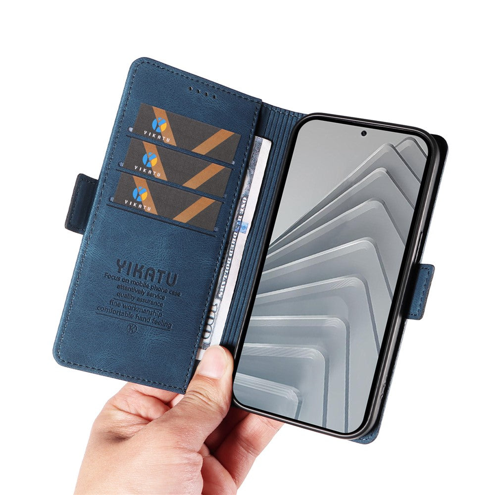 YIKATU For Xiaomi Redmi Note 14 4G (163.25mm) Leather Case  YK-005 Skin-Touch Feeling Wallet Phone Cover