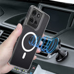 For Motorola Moto G75 5G Clear Phone Magnetic Case TPU+Acrylic Back Cover