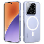 For Xiaomi 15 Clear Phone Magnetic Case TPU+Acrylic Back Cover