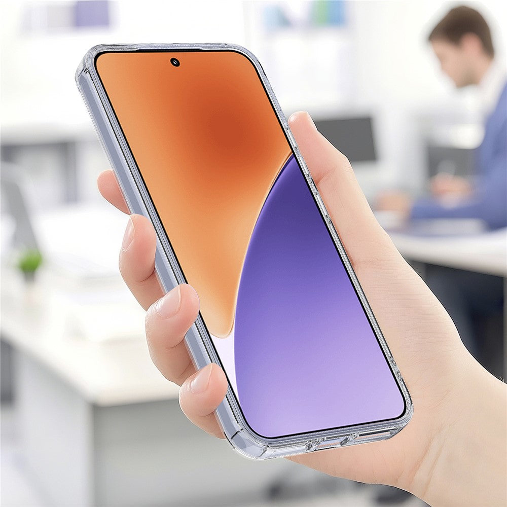 For Xiaomi 15 Clear Phone Magnetic Case TPU+Acrylic Back Cover