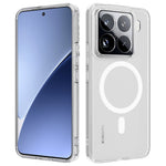For Xiaomi 15 Pro Clear Phone Magnetic Case TPU+Acrylic Back Cover