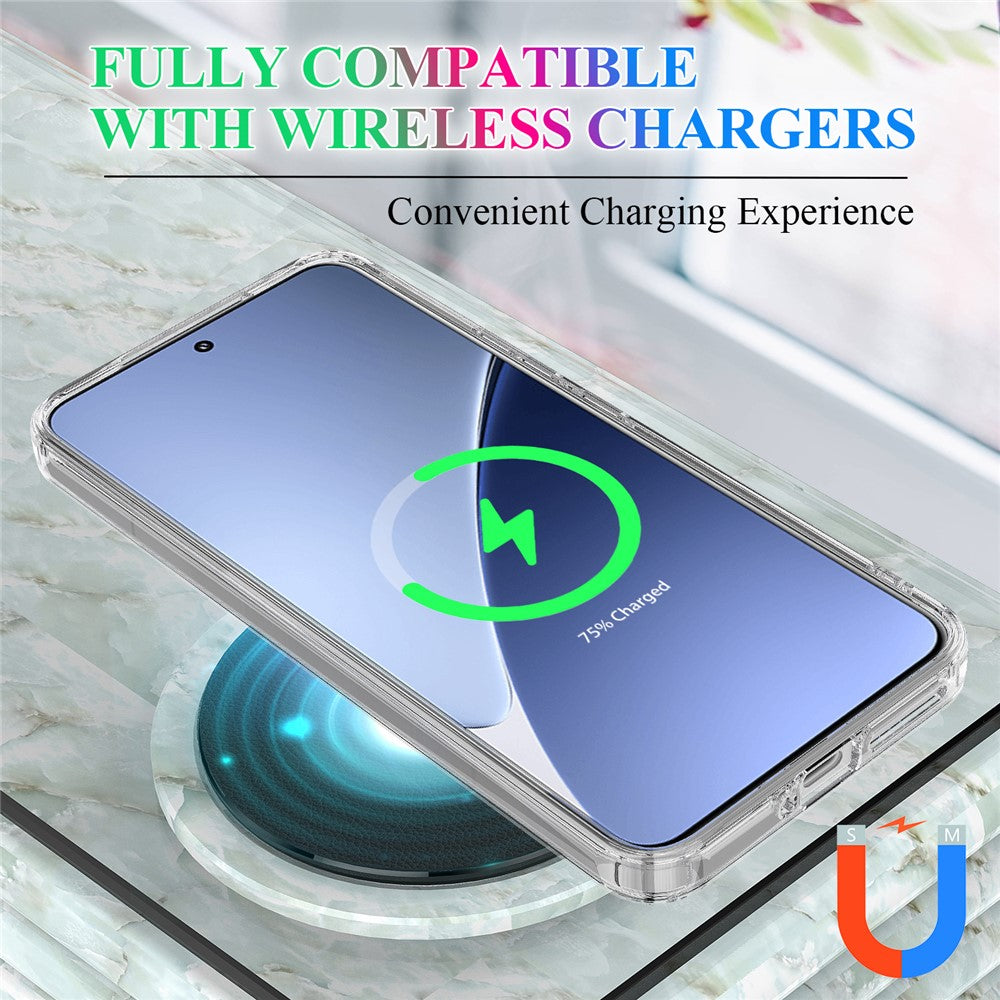 For Xiaomi 15 Pro Clear Phone Magnetic Case TPU+Acrylic Back Cover