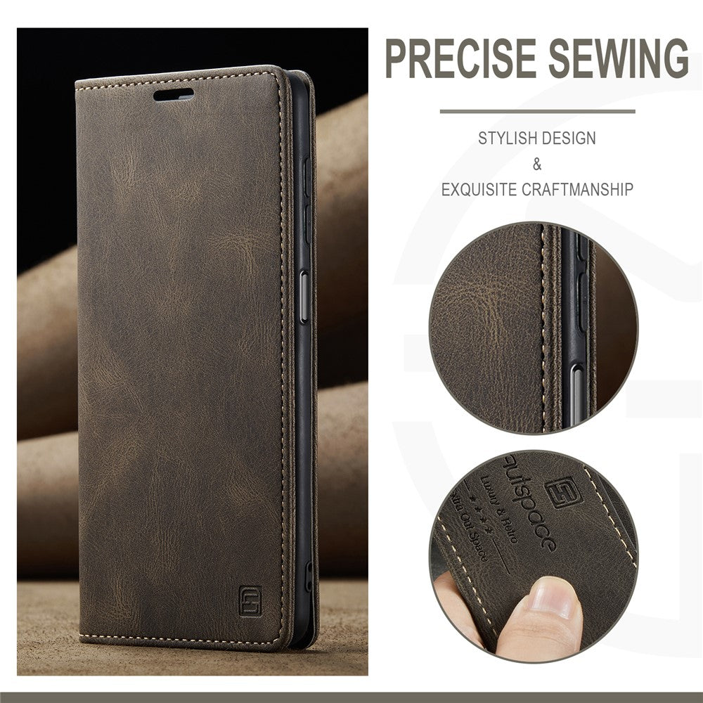 AUTSPACE For Samsung Galaxy M23 5G / Galaxy A23 5G (Global Version) Wallet Case  A01 Leather Stand Cover with RFID Blocking Card Holder