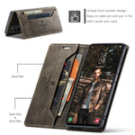 AUTSPACE For Samsung Galaxy M23 5G / Galaxy A23 5G (Global Version) Wallet Case  A01 Leather Stand Cover with RFID Blocking Card Holder