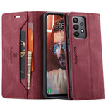 AUTSPACE For Samsung Galaxy M23 5G / Galaxy A23 5G (Global Version) Wallet Case  A01 Leather Stand Cover with RFID Blocking Card Holder