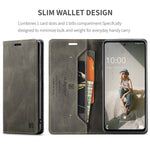 AUTSPACE Til Samsung Galaxy A40 Pung Etui A01 Læder Stand Cover med RFID Blokerende Kortholder