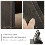 AUTSPACE Til Samsung Galaxy A40 Pung Etui A01 Læder Stand Cover med RFID Blokerende Kortholder