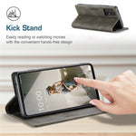 AUTSPACE Til Samsung Galaxy A40 Pung Etui A01 Læder Stand Cover med RFID Blokerende Kortholder