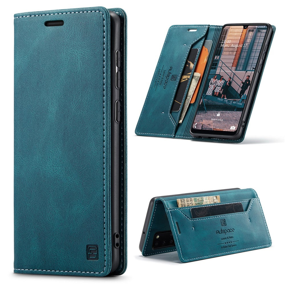 AUTSPACE For Samsung Galaxy A31 Wallet Case  A01 Leather Stand Cover with RFID Blocking Card Holder