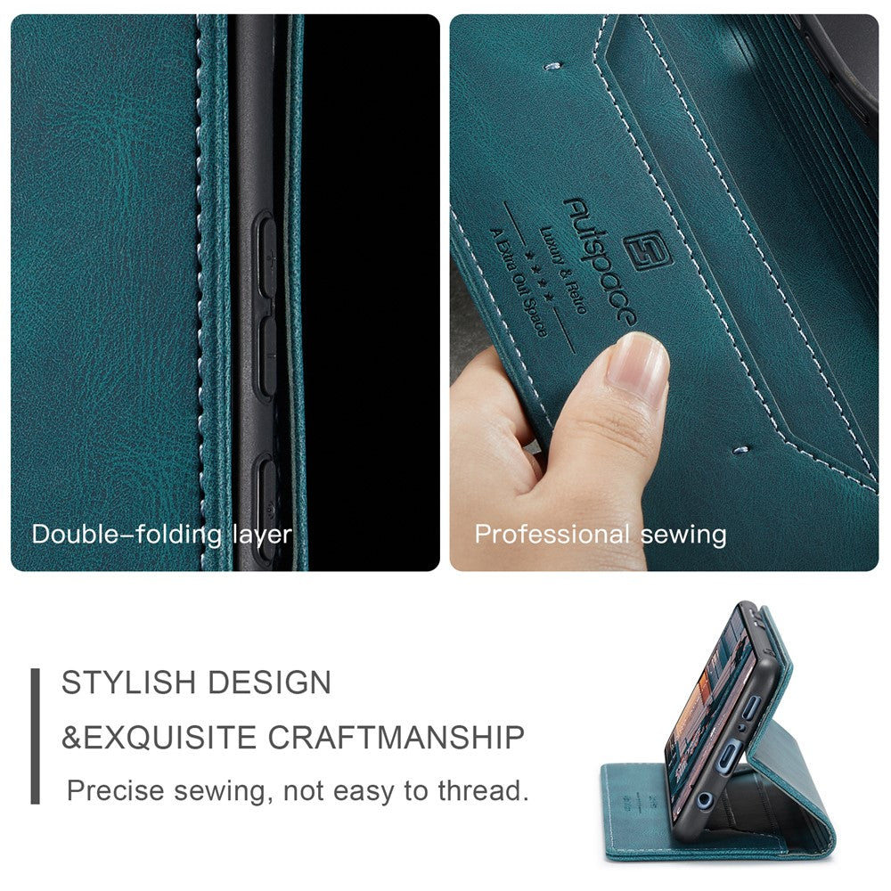 AUTSPACE For Samsung Galaxy A31 Wallet Case  A01 Leather Stand Cover with RFID Blocking Card Holder