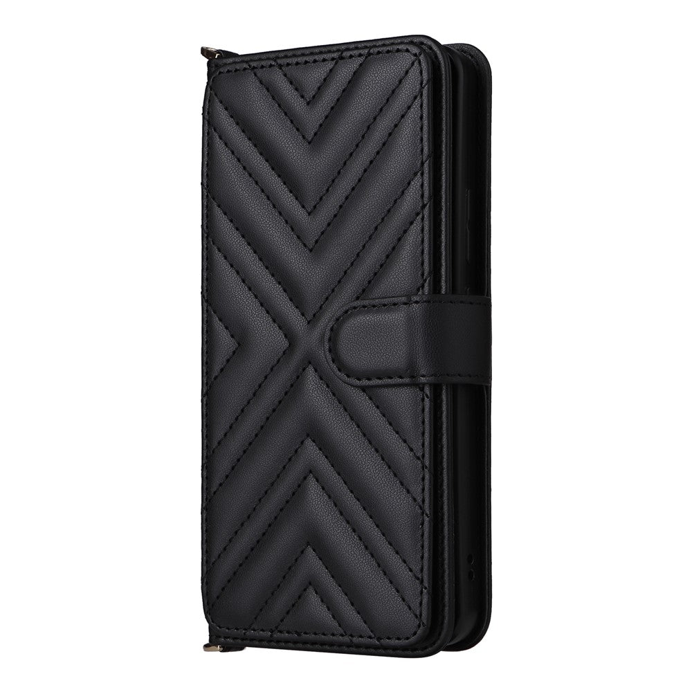 Oppo Reno13 F 5G (Reno 13 FS 5G) / 4G Plånboksfodral med axelrem / handledsrem Läderfodral med stativ